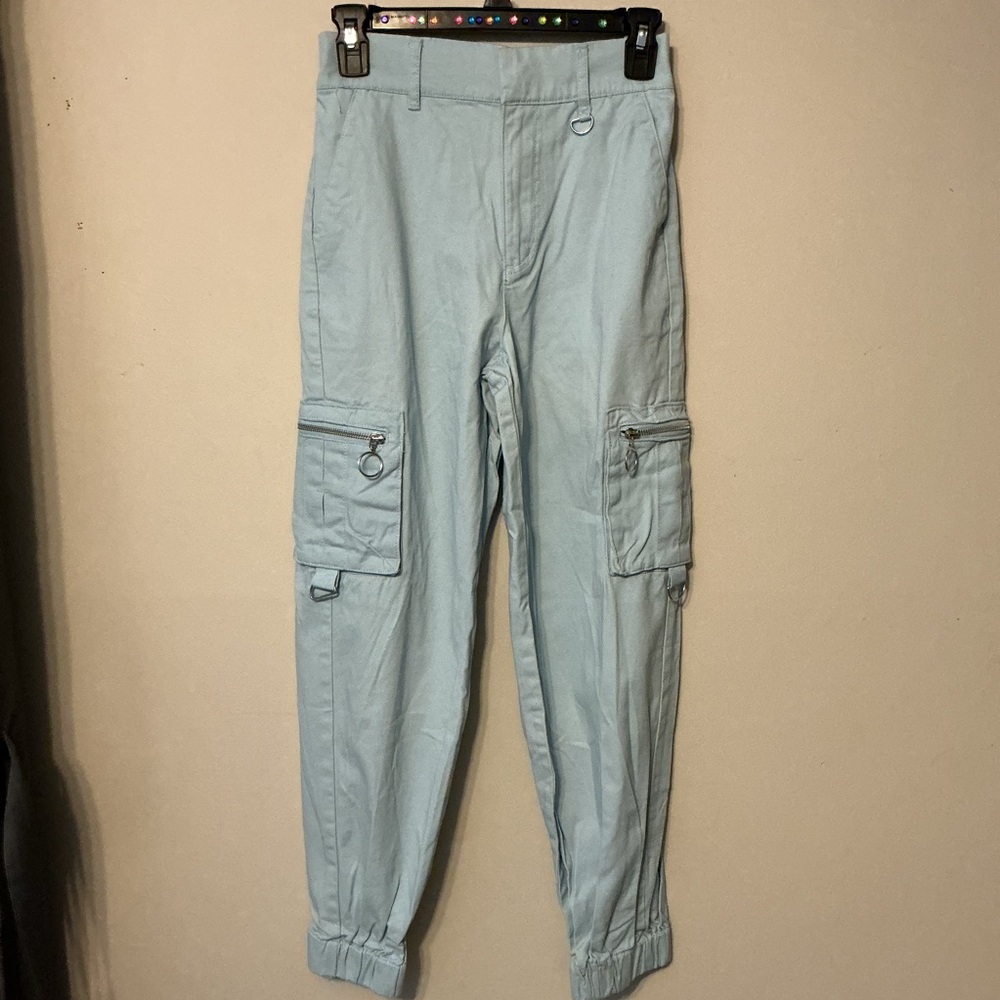 Forever 21 Sky Blue Cargo Pants
